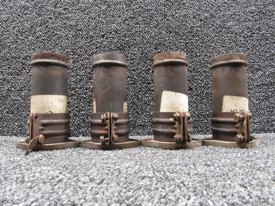 099001-102 Grumman AA-1A Exhaust Risers Assy Full Set of 4 with Brackets