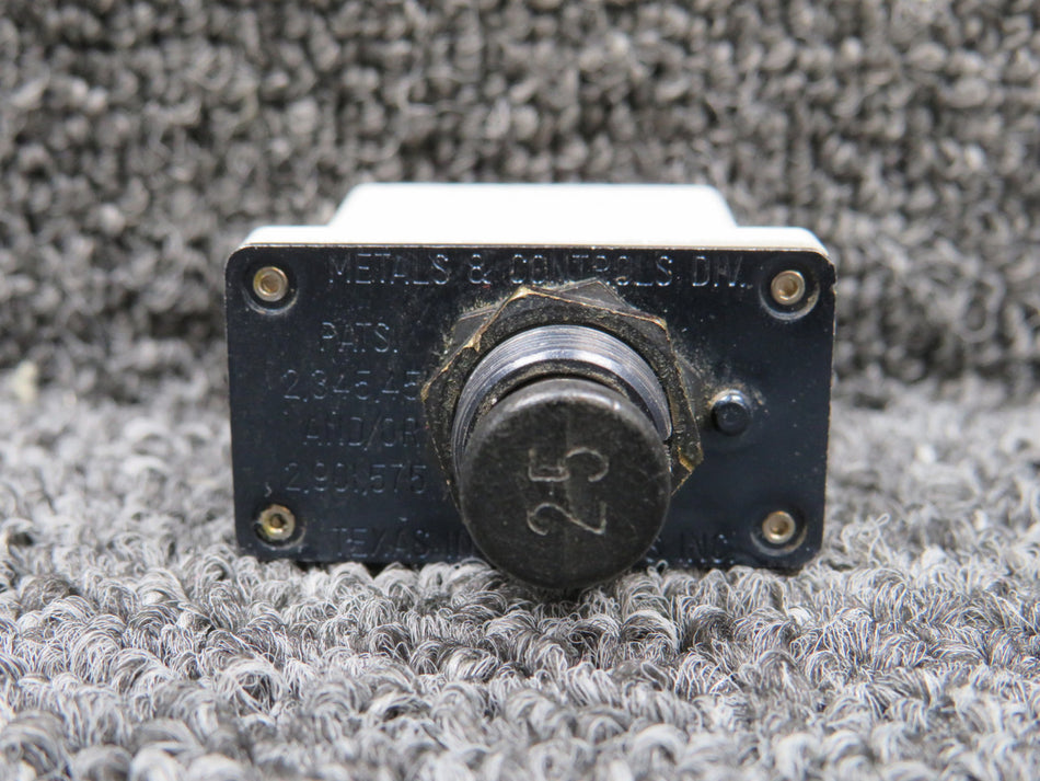 MS24510-25 (Alt: D7271-8-25) Klixon Circuit Breaker Switch