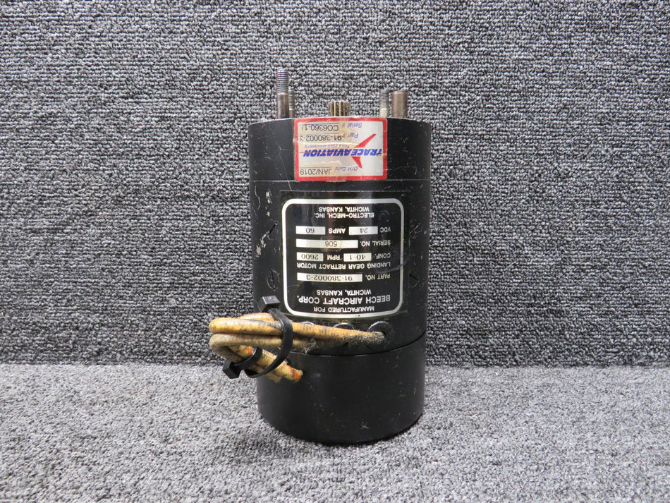 91-380002-3 Electro Mech Landing Gear Retract Motor, 24V 60A 2600 RPM