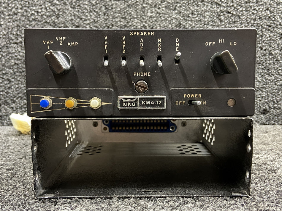 KMA-12 King Radio Audio Panel Assembly (Damaged Lock)