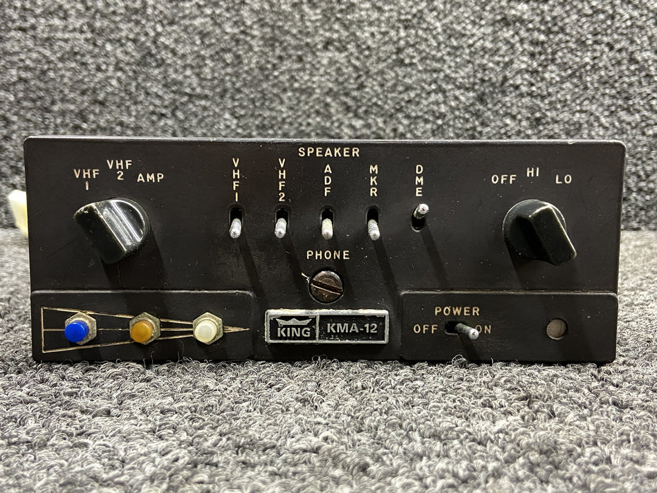 KMA-12 King Radio Audio Panel Assembly (Damaged Lock)