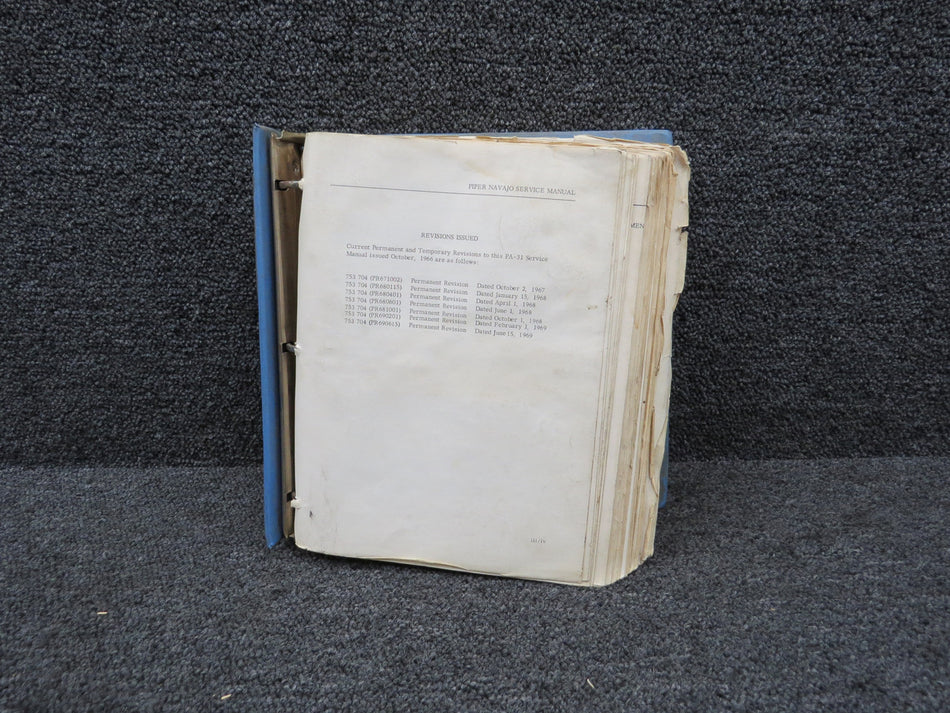 Piper PA-31 Navajo Parts Catalog (1966-1969)