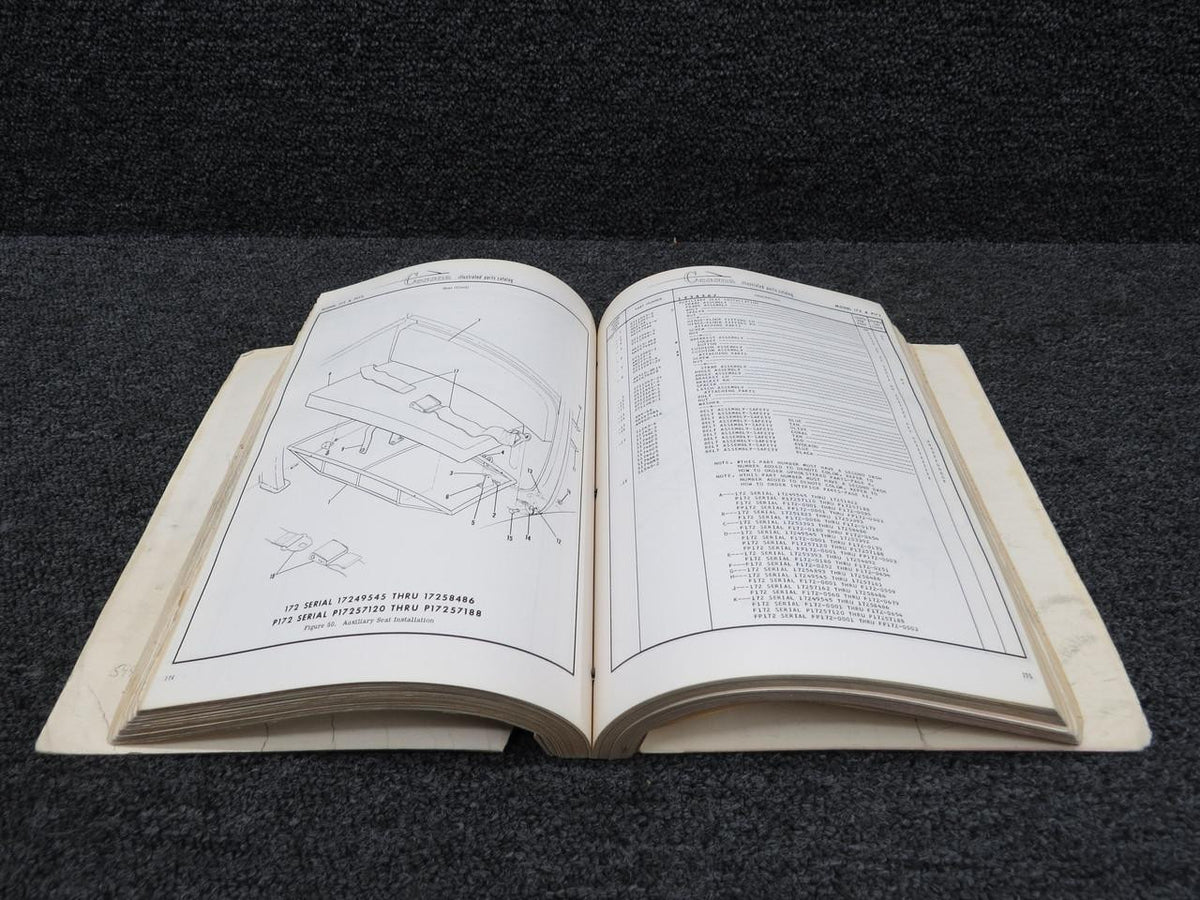 Cessna Aircraft Parts P494-12 Cessna 172 Skyhawk Parts Catalog (1963-1974)