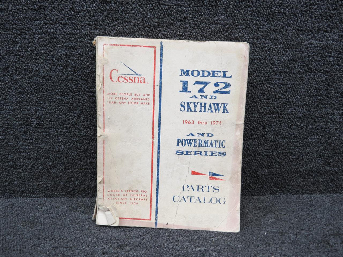 Cessna Aircraft Parts P494-12 Cessna 172 Skyhawk Parts Catalog (1963-1974)