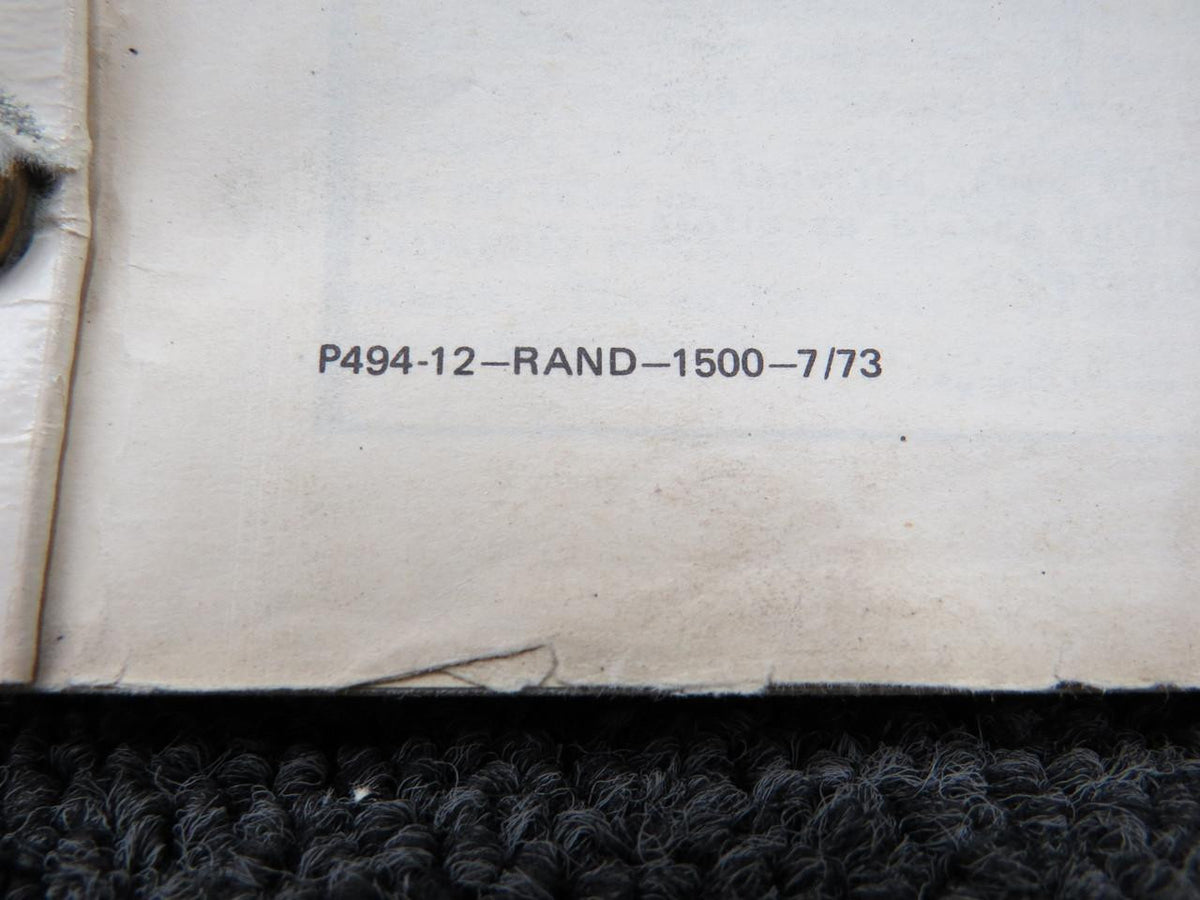 Cessna Aircraft Parts P494-12 Cessna 172 Skyhawk Parts Catalog (1963-1974)
