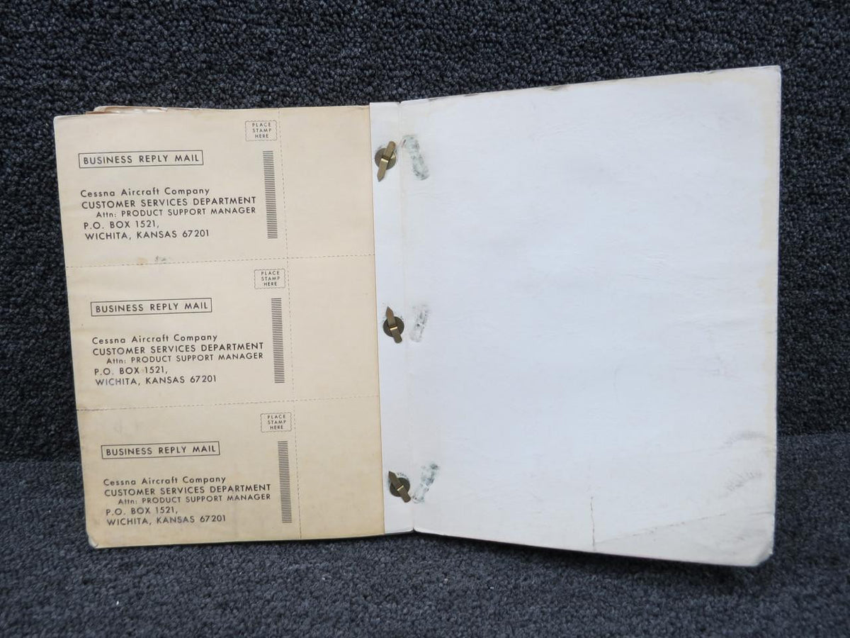 Cessna Aircraft Parts P494-12 Cessna 172 Skyhawk Parts Catalog (1963-1974)
