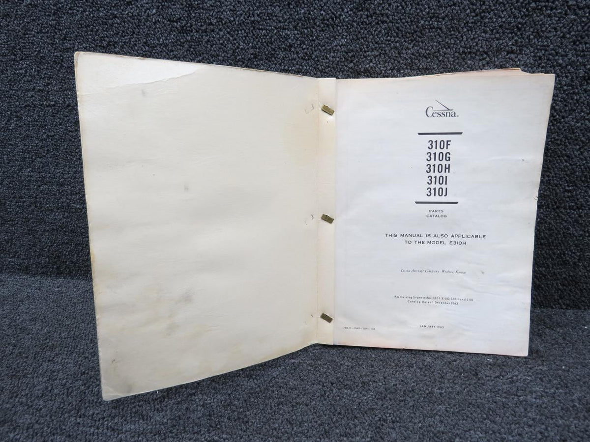 Cessna Aircraft Parts P310-12 Cessna 310 Series Parts Catalog (1965)
