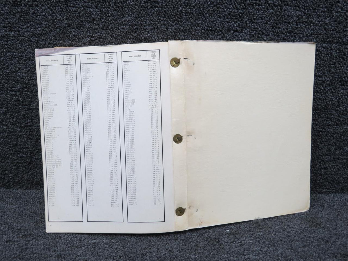 Cessna Aircraft Parts P310-12 Cessna 310 Series Parts Catalog (1965)