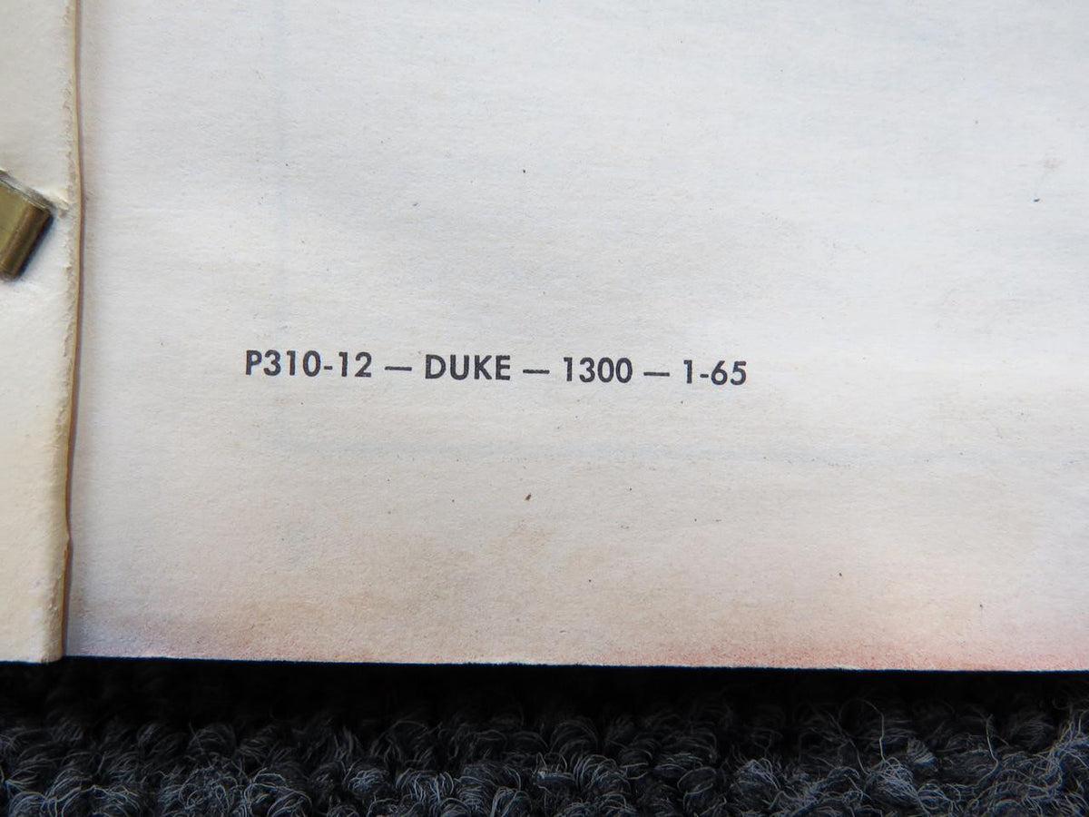 Cessna Aircraft Parts P310-12 Cessna 310 Series Parts Catalog (1965)