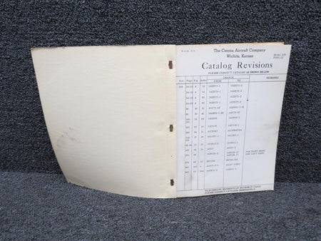 Cessna Aircraft Parts P300-12 Cessna 336 Skymaster Parts Catalog (1965)