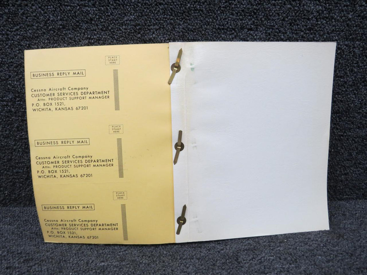 Cessna Aircraft Parts P488C1-12 Cessna 337 Skymaster Parts Catalog (1973)
