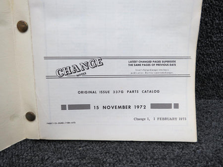 Cessna Aircraft Parts P488C1-12 Cessna 337 Skymaster Parts Catalog (1973)