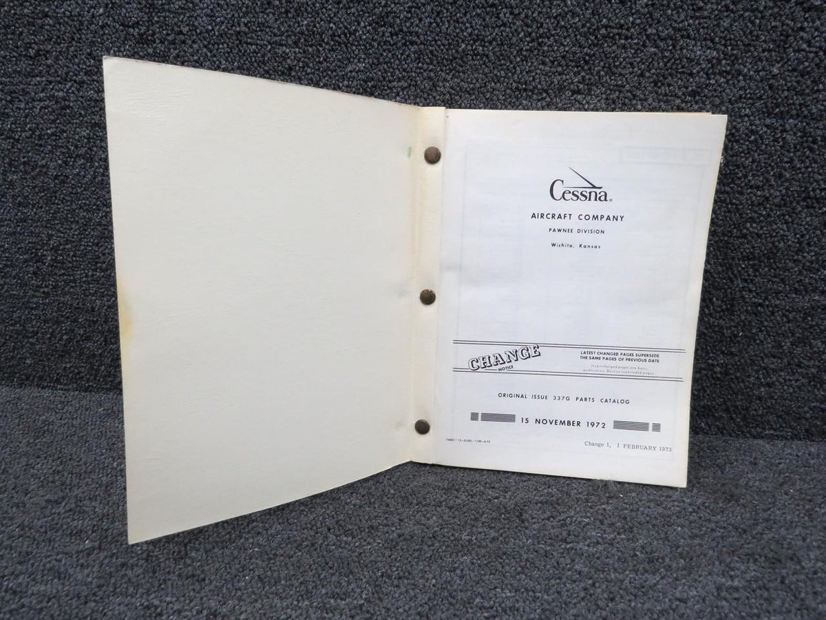 Cessna Aircraft Parts P488C1-12 Cessna 337 Skymaster Parts Catalog (1973)