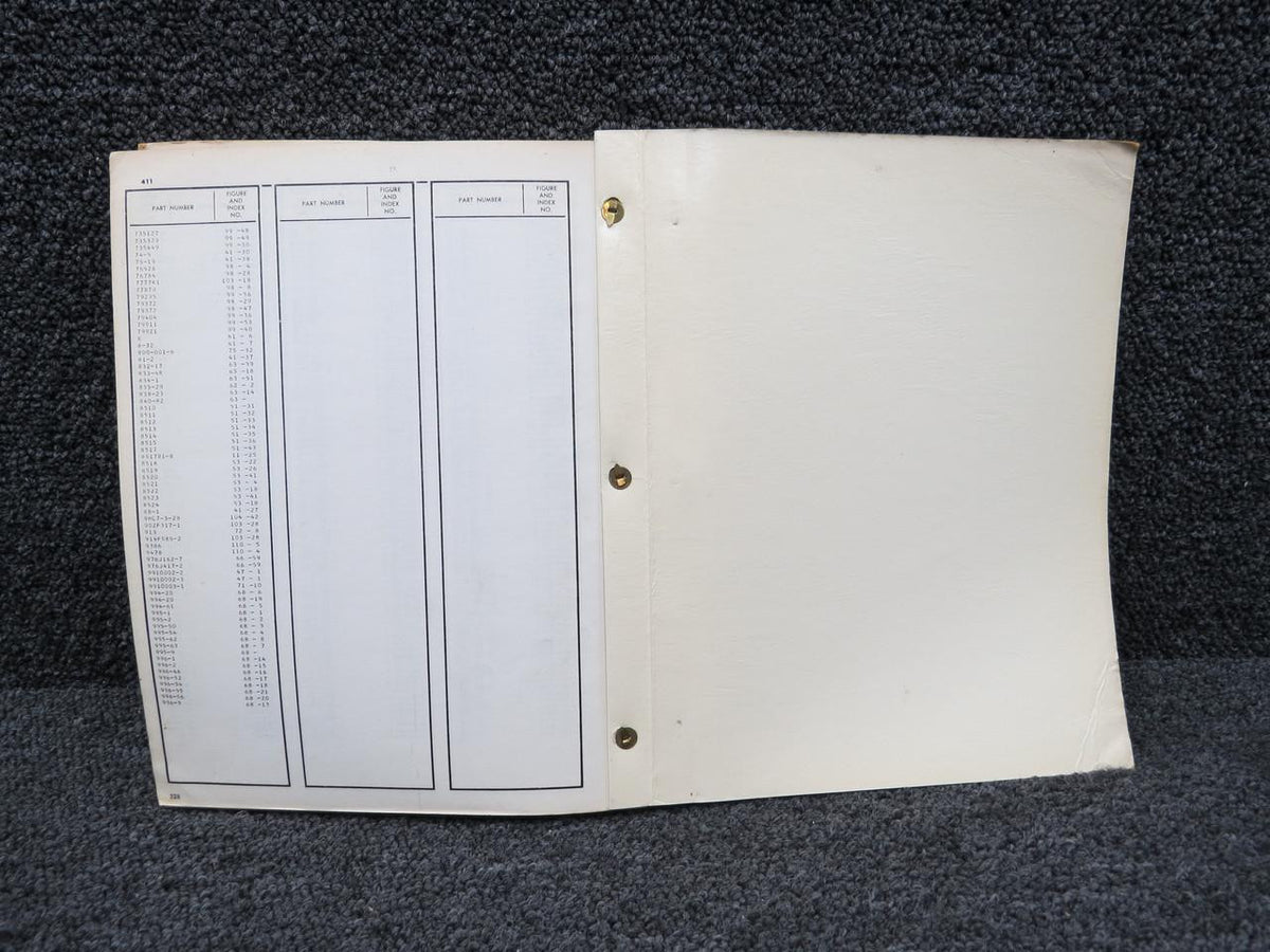 Cessna Aircraft Parts P311-12 Cessna 411 Parts Catalog (1965)
