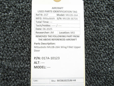 Mitsubishi 017A-10123 Mitsubishi MU2B-26A Wing Fillet Upper Door