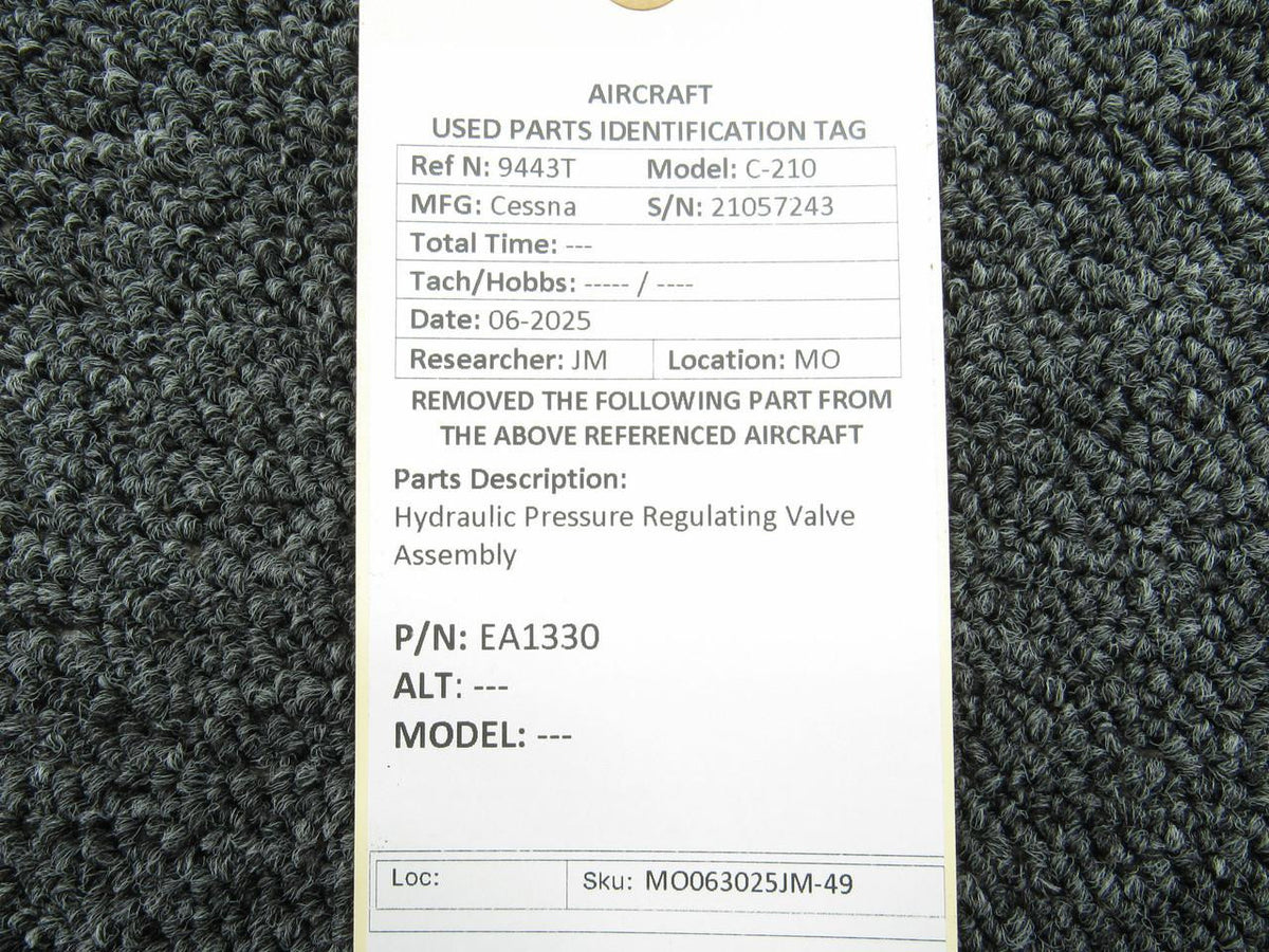 No Brand EA1330 Hydraulic Pressure Regulating Valve Assembly