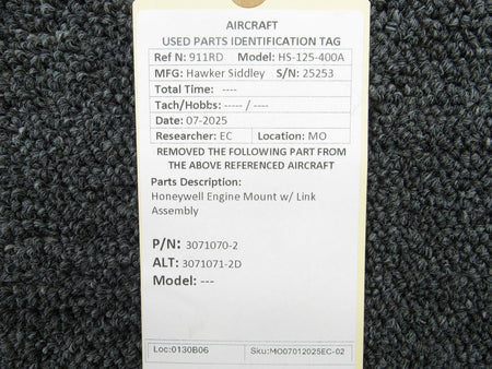Honeywell 3071070-2 (Alt: 3071071-2D) Honeywell Engine Mount w/ Link Assembly