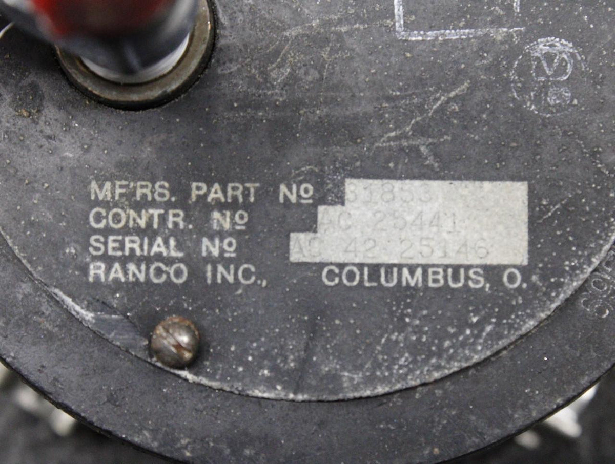 Ranco 31853 (Alt: AN5770-1) Ranco Inc Manifold Pressure Indicator