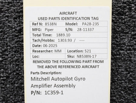Mitchell 1C359-1 Mitchell Autopilot Gyro Amplifier Assembly