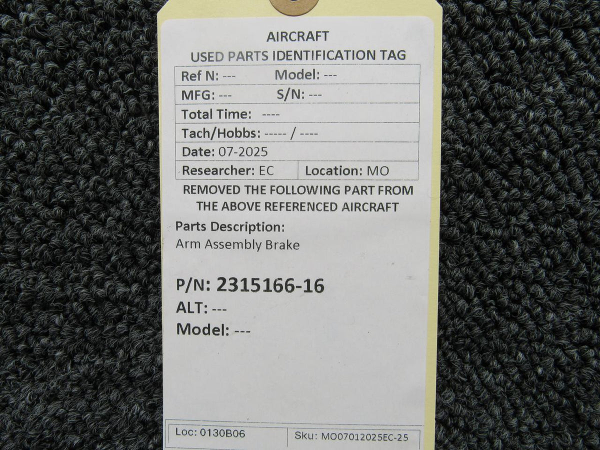 No Brand 2315166-16 Arm Assembly Brake