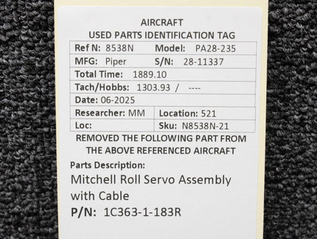 Mitchell 1C363-1-183R Mitchell Roll Servo Assembly with Cable