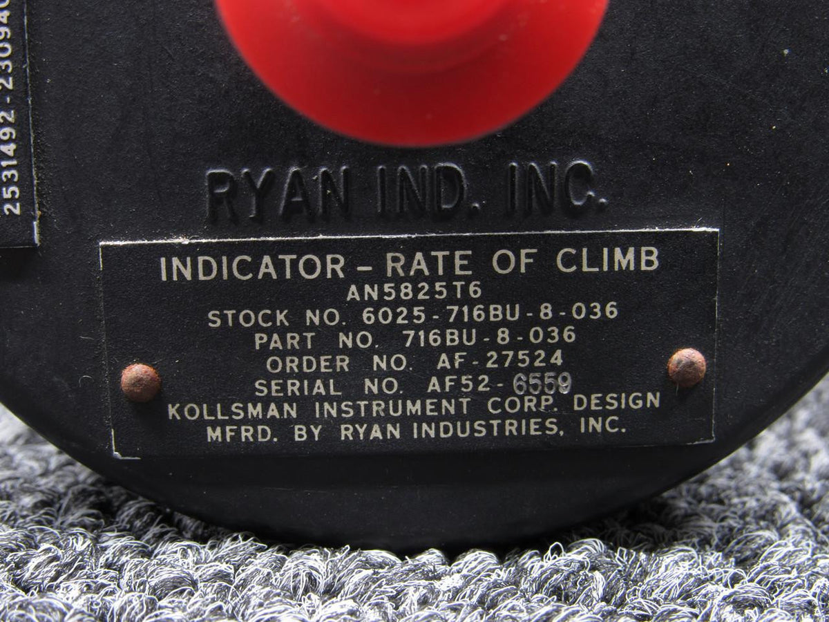 kollsman 716-BU-8-036 Kollsman Rate of Climb Indicator Assembly