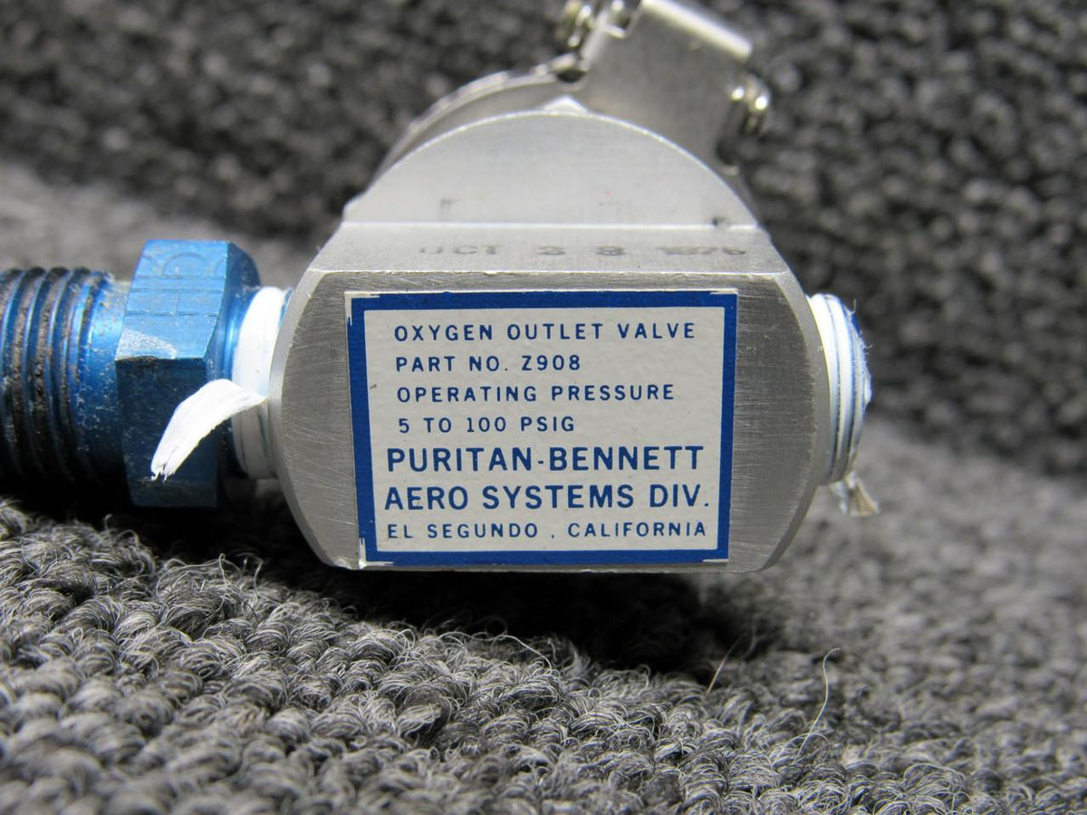 Puritan-Bennett Z908 Puritan-Bennett Oxygen Outlet Valve, 5-100 Psig