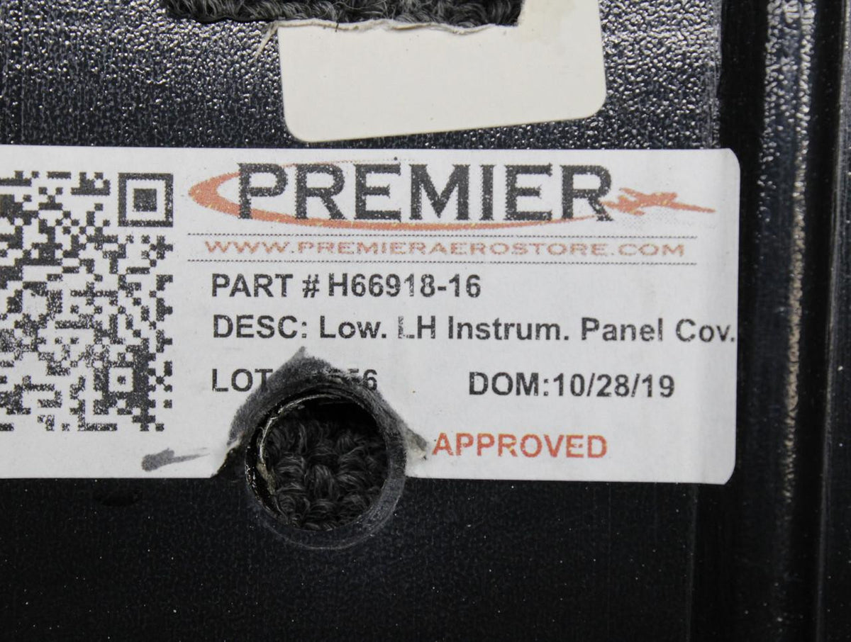 Premier Aero  H66918-16 Piper PA28-235 Premier Aero Instrument Panel Cover Lower LH
