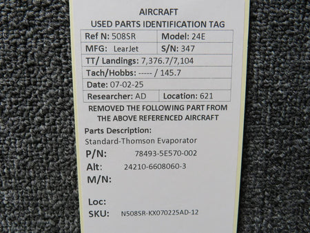 Standard Thomson 78493-5E570-002 (Alt: 24210-6608060-3) Standard-Thomson Evaporator