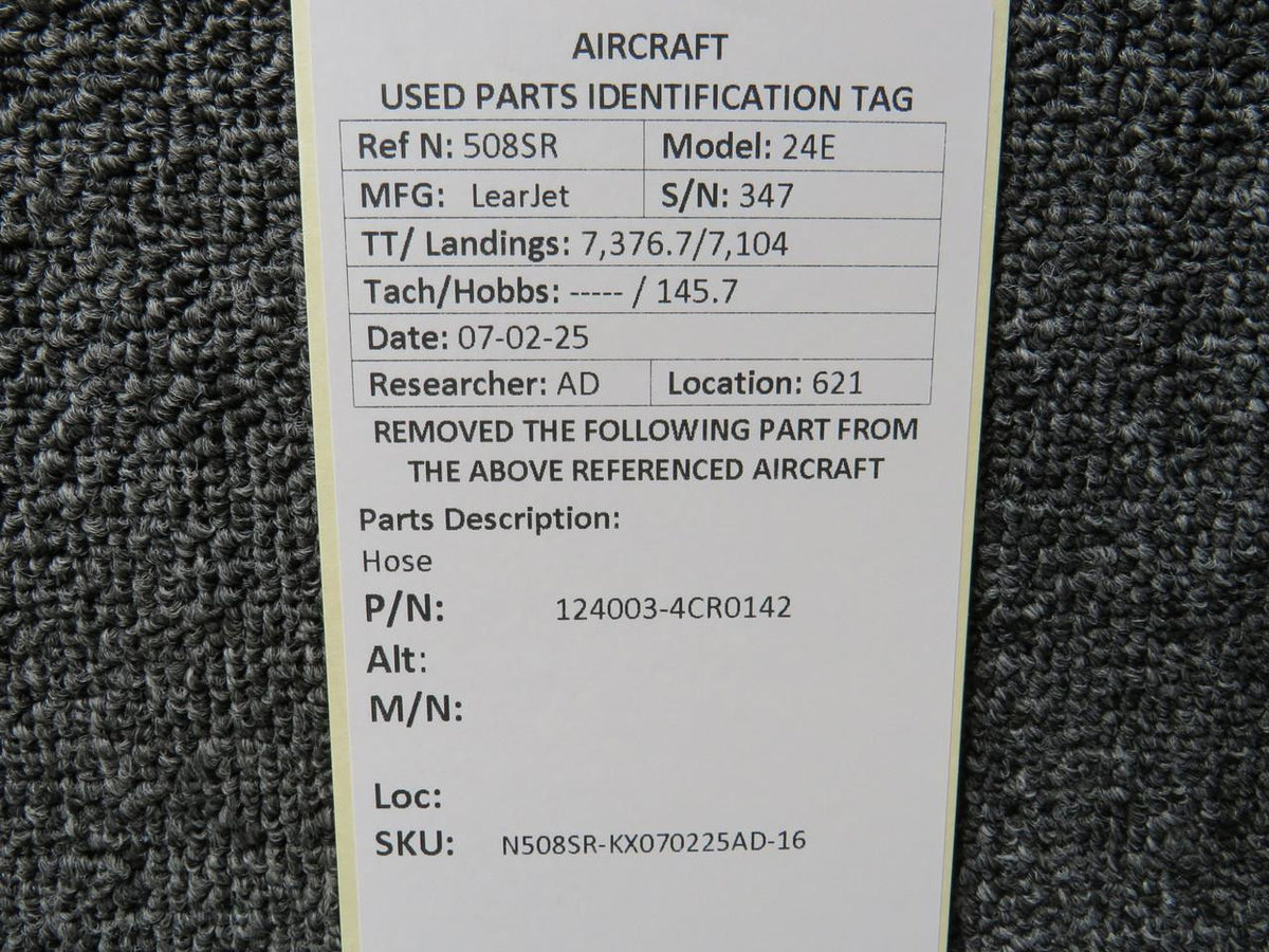 LearJet 124003-4CR0142 LearJet 24E Hose