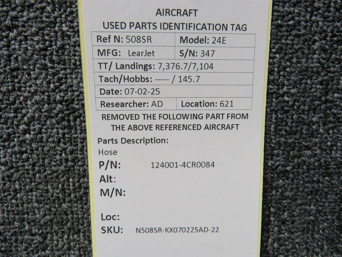 LearJet 124001-4CR0084 LearJet 24E Hose