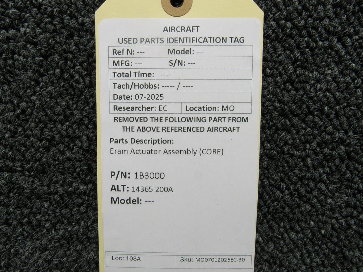 Eram 1B3000 (Alt: 14365 200A) Eram Actuator Assembly (CORE)