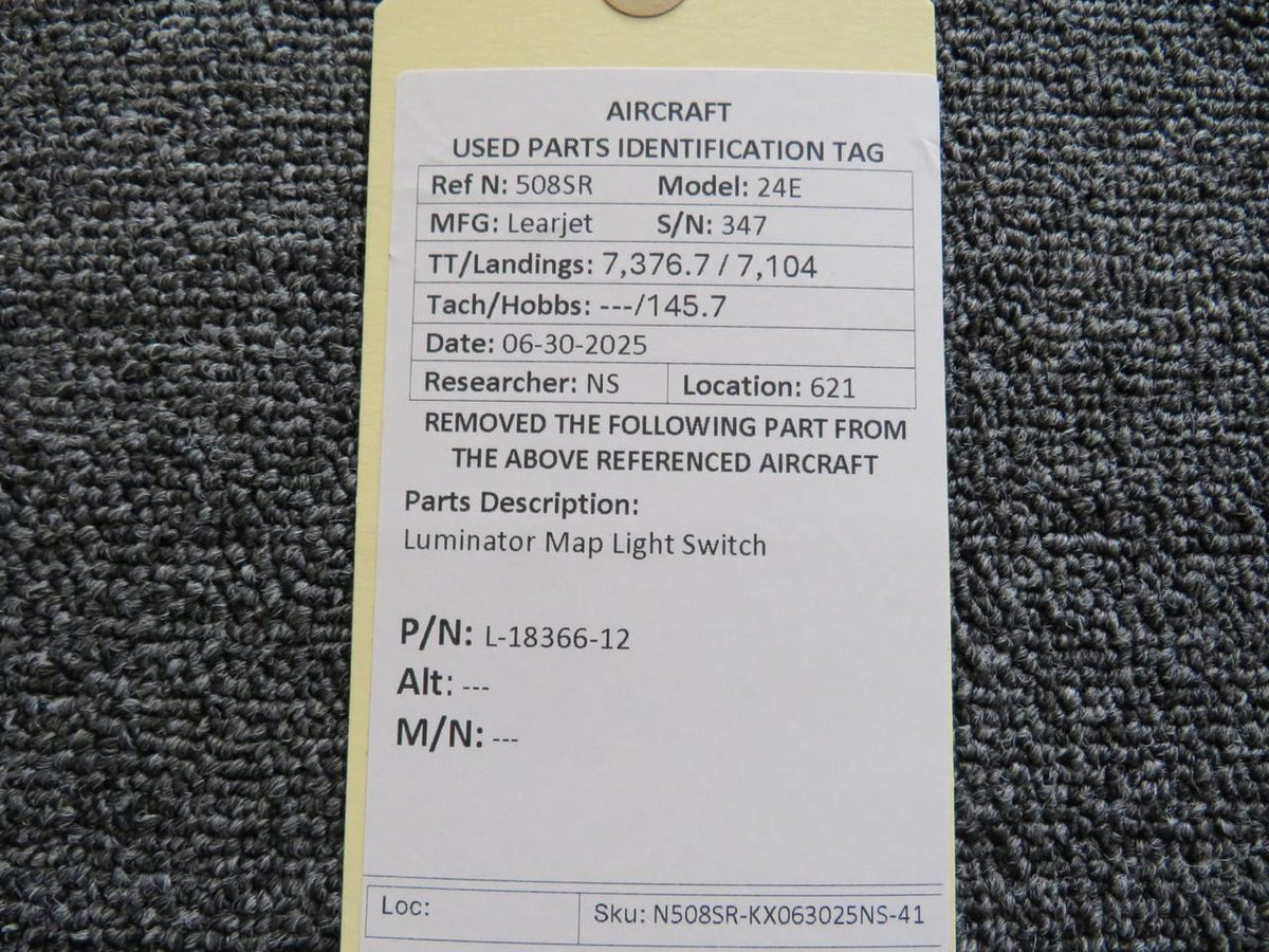 luminator L-18366-12 Luminator Map Light Switch