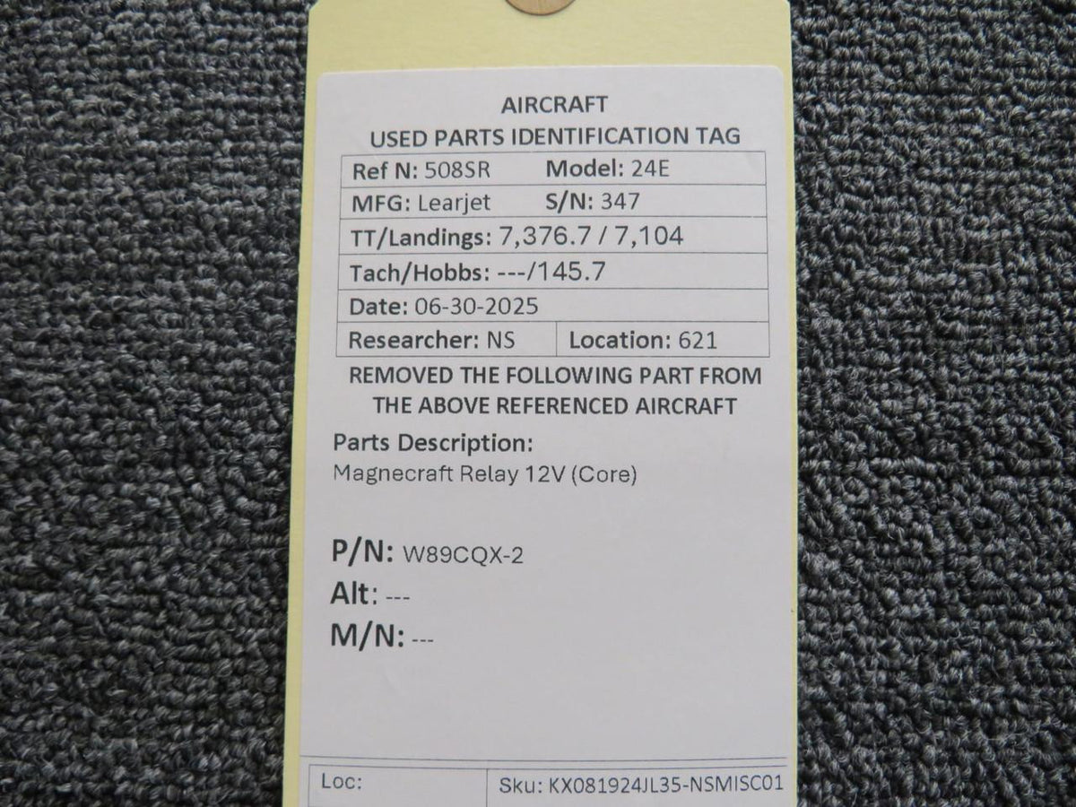Magnecraft W89CQX-2 Magnecraft Relay 12V (Core)