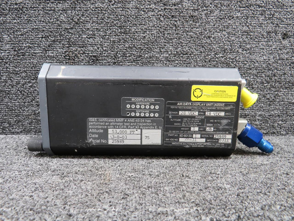 LearJet 9D-80130-1 Air Data Altimeter Unit with Mods and Green Repairable Tag (Core)
