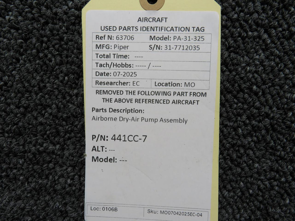 Airborne 441CC-7 Airborne Dry-Air Pump Assembly