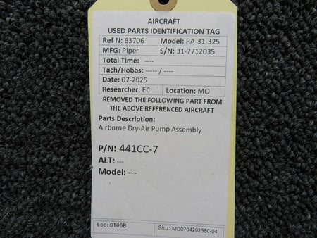 Airborne 441CC-7 Airborne Dry-Air Pump Assembly