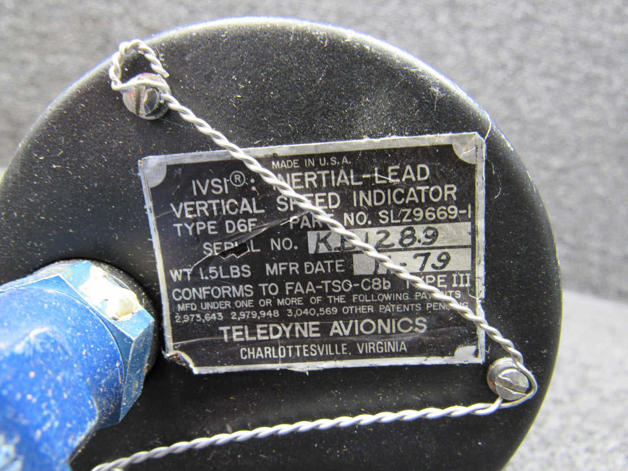 SLZ9669-1 Teledyne D6F Inertial-Lead Speed Vertical Speed