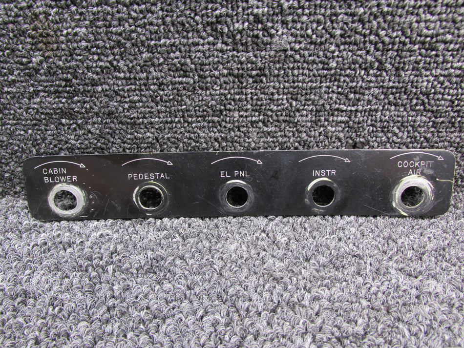 2314085-301 Learjet Panel Placard