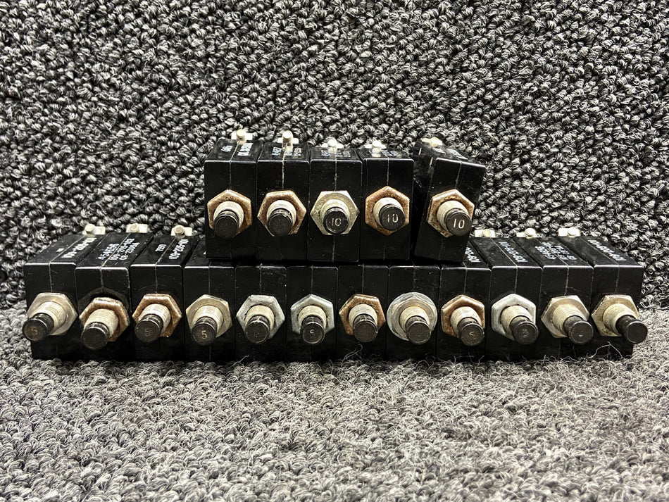 Wood Electric Push to Reset Circuit Breaker Set (Amps: 5, 10)