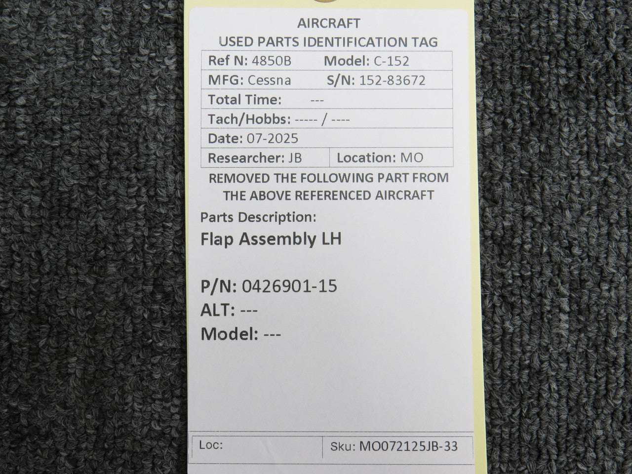 0426901-15 Cessna 152 Flap Assembly LH – BAS Part Sales