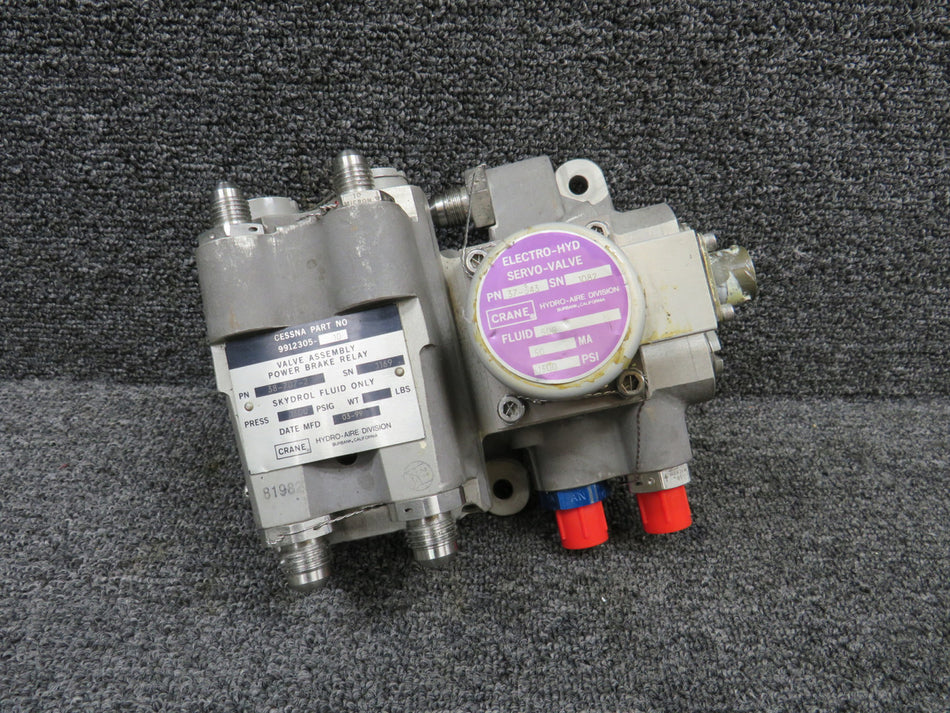 38-707-2 (Alt: 9912305-10) Crane Power Brake Relay Valve Assy with Servo Valve