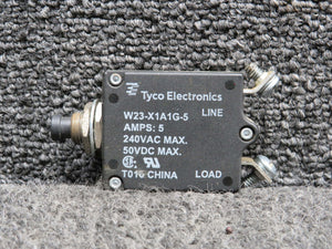 W23-X1A1G-5 Tyco Electronics Push Breaker (Amps: 5)