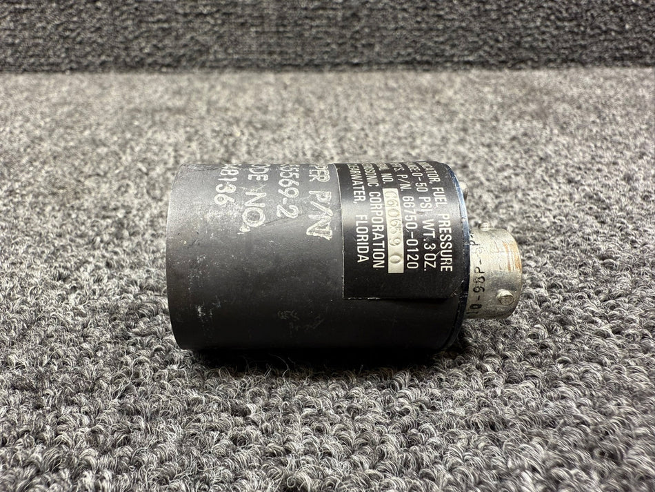 66750-0120 (Alt: 55569-2) Aerosonic Fuel Pressure Indicator (Code: 548136, Core)