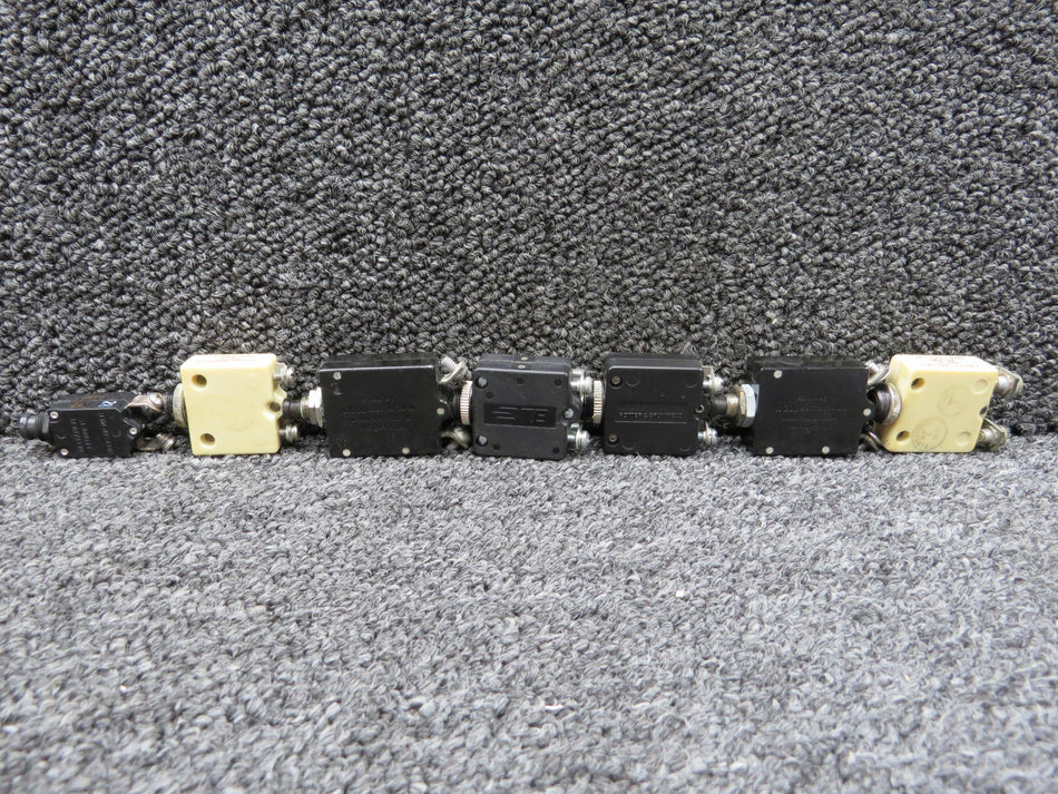 4200-001-1, W58-XC4C12A-10, 454658 Piper PA28-235 Circuit Breaker Set of 7