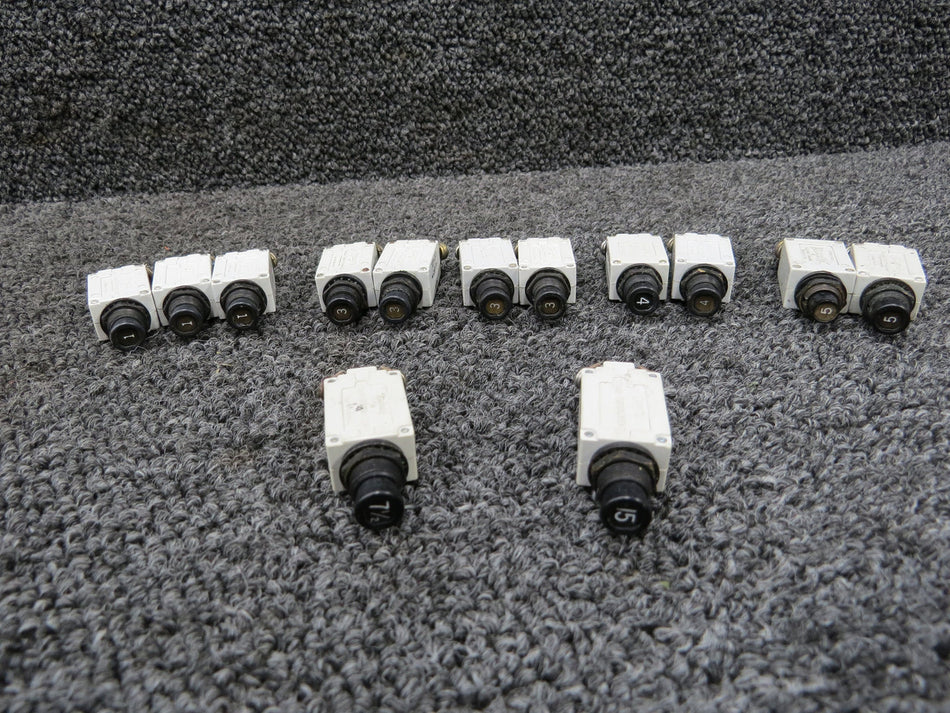 7277-2-1, 7274-2-3, 7277-2-4 Klixon Circuit Breaker (Set of 13)