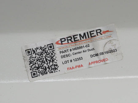 Premier Aero  H69991-02 Premier Aero Piper Center Air Duct Assembly