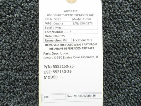 Cessna Citation 5552150-25 (Use: 5552150-29) Cessna C-550 Engine Door Assembly LH