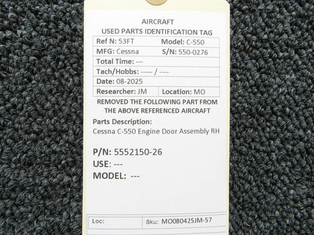 Cessna Citation 5552150-26 Cessna C-550 Engine Door Assembly RH