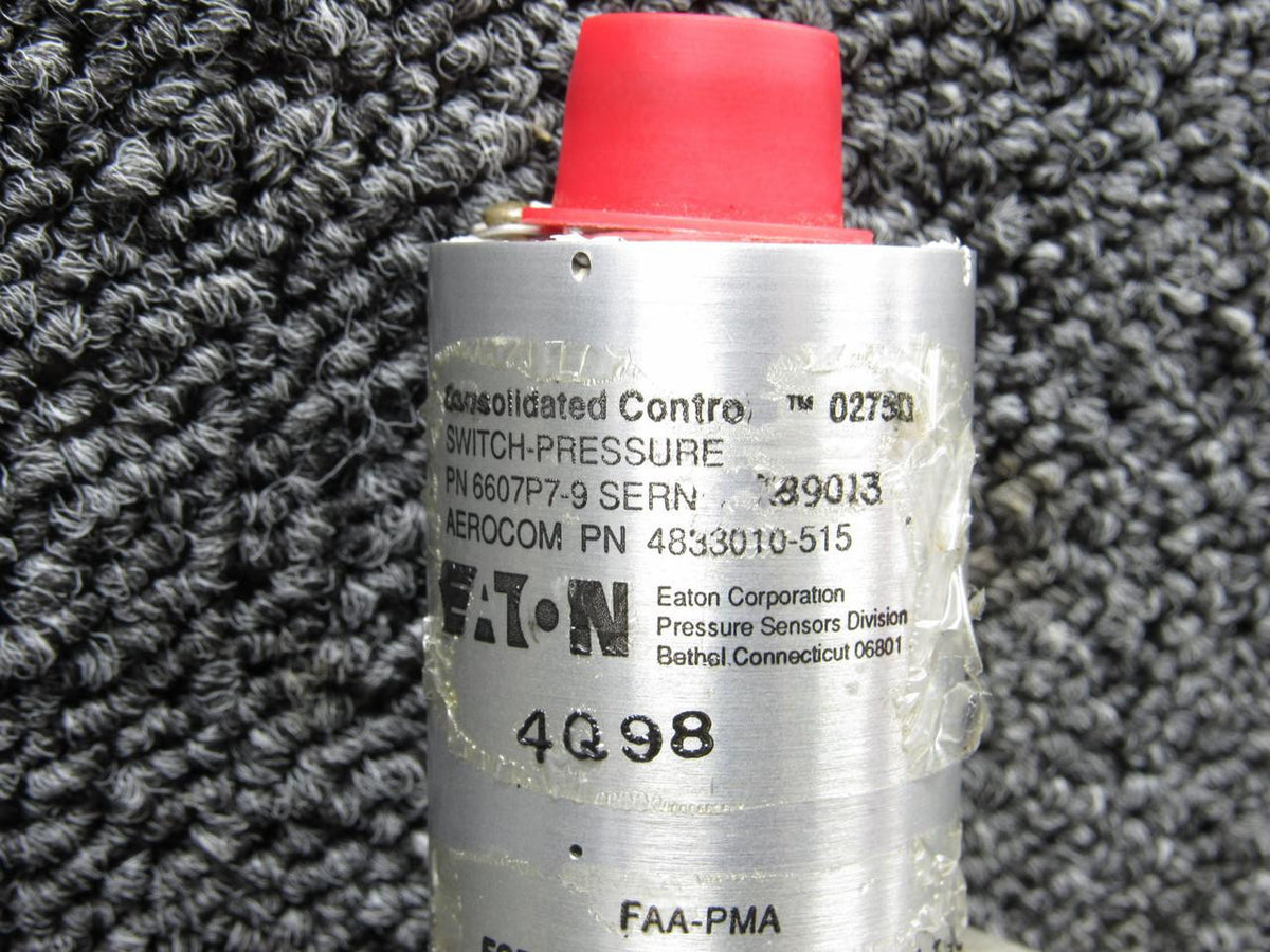 Consolidated Controls 6607P7-9 (Alt: 4833010-515) Consolidated Controls Pressure Switch with Mount